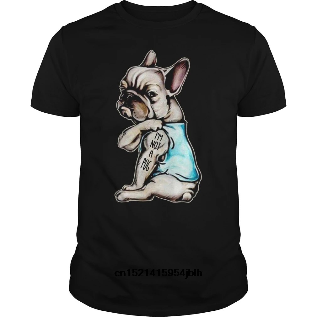 Футболка модная мужская футболка bioshick Французский бульдог I'm not a mopg frenchie черная