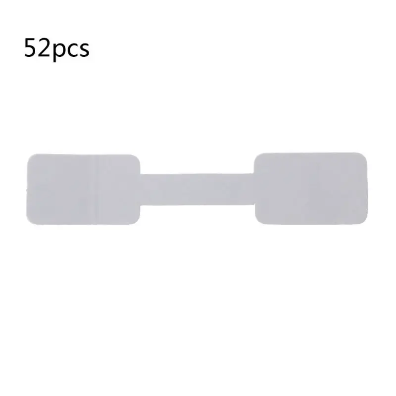

52Pcs Blank Paper Price Tag Jewelry Display Cards Labels Necklace Ring Stickers 652B