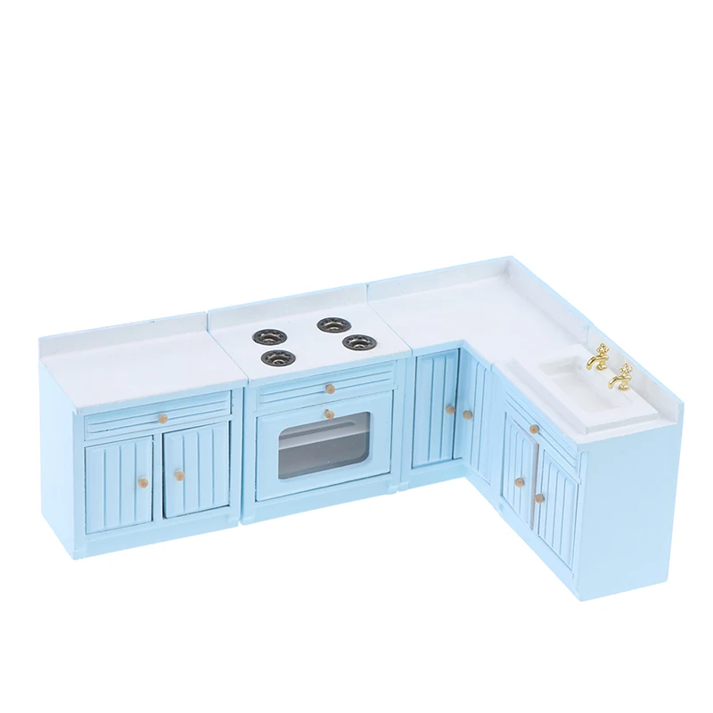 

1/12 Dollhouse Miniature Kitchen Four-piece Set Furniture Simulation Model Toys Play Dolls Accessories