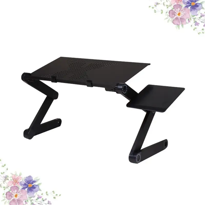 

1pc Tablet Stand Ventilation Holes Folding Aluminum Alloy Adjustable PC Table Stand for Sofa