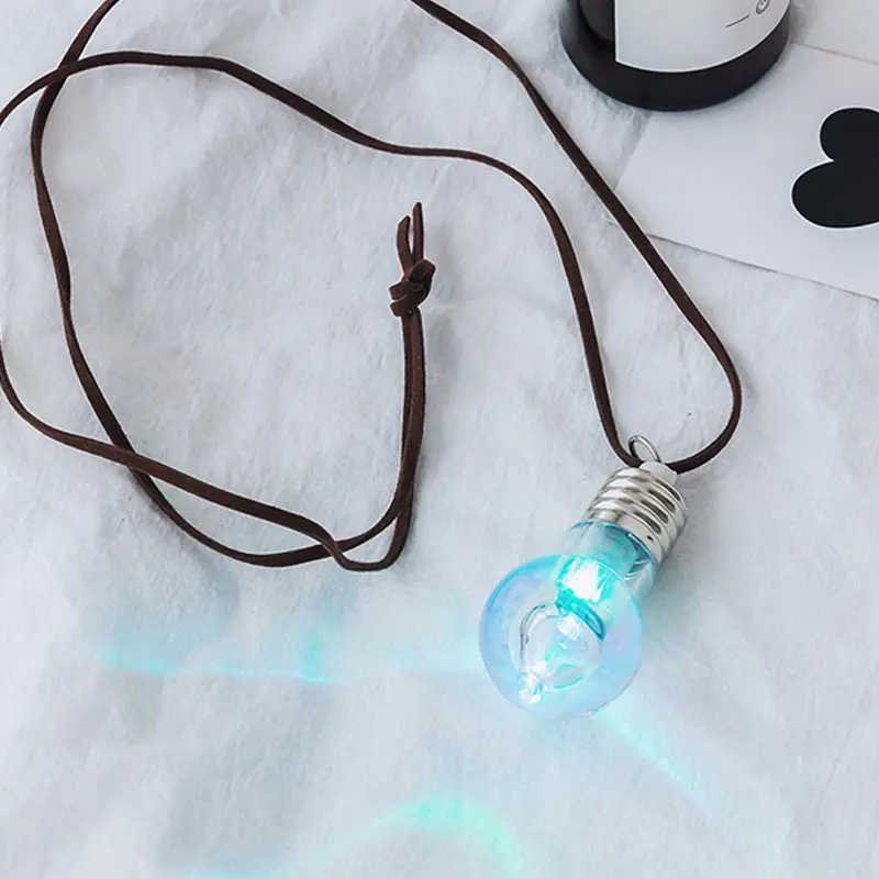 Новый модный светодиодный Кулон В Стиле Хип-хоп из искусственной кожи ожерелье