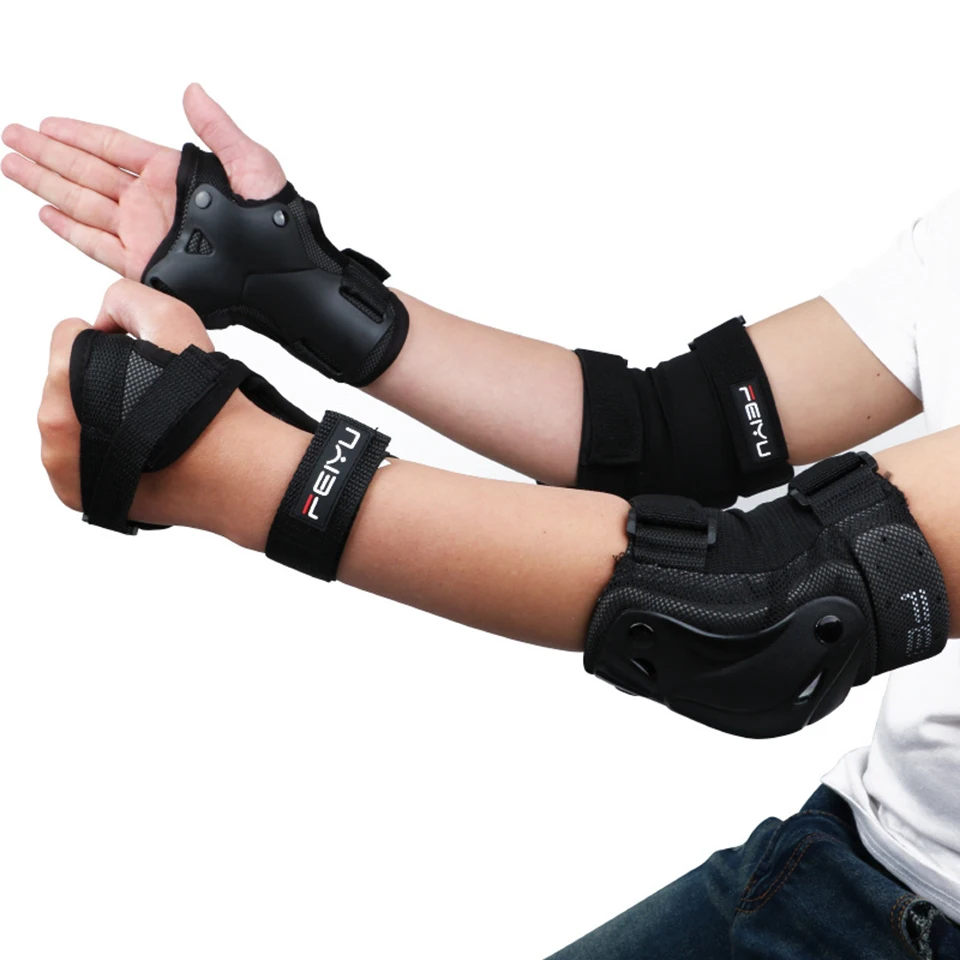 6 шт./компл. лыжные наколенники налокотники для детей wo мужчин катания на коньках