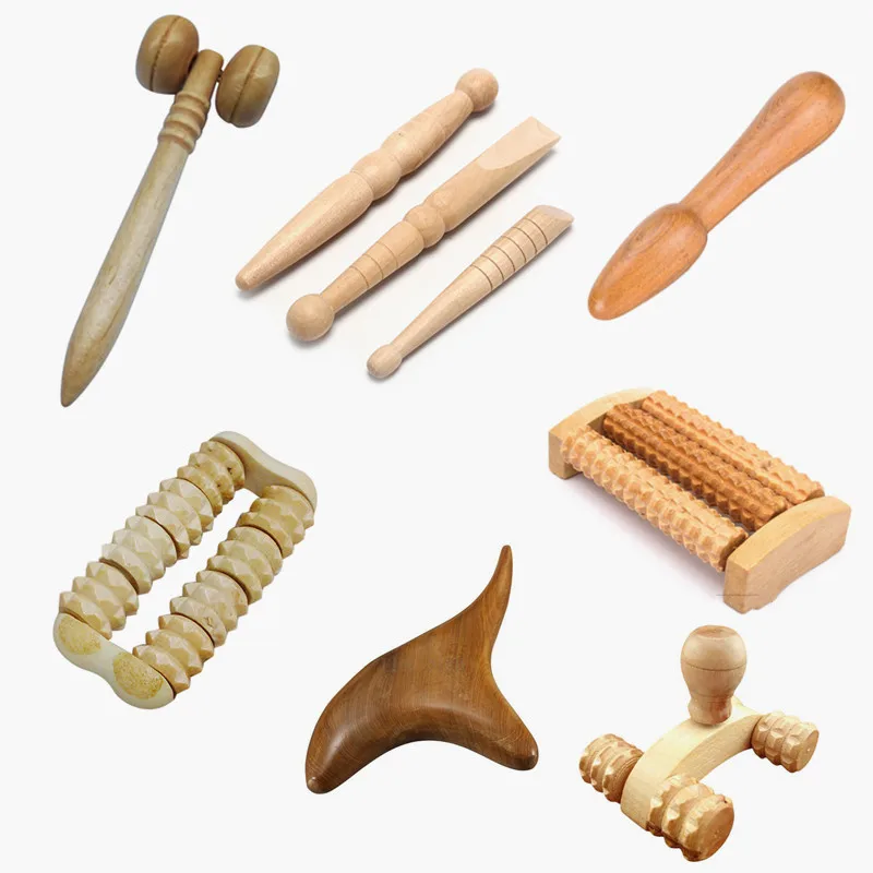 Деревянный роликовый массажер для тела ног рефлексотерапия шиацу меридианы