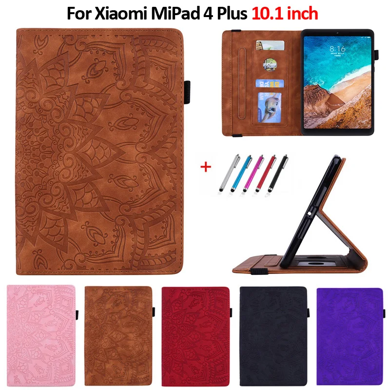 Чехол для планшета Xiaomi Mi Pad 4 Plus 10 дюймов 1 дюйм рельефный чехол-кошелек из