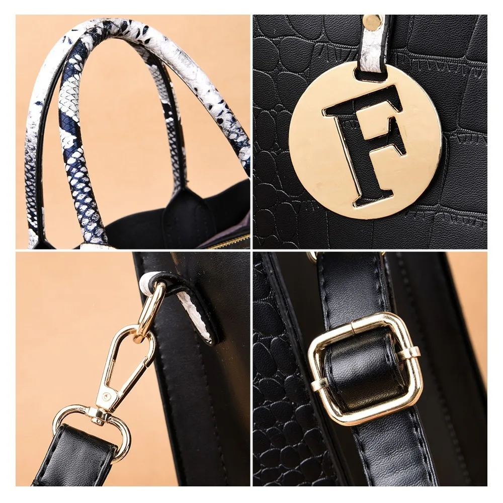 Herald Fashion женские сумки из кожи аллигатора сумка со змеиным рисунком и ручками