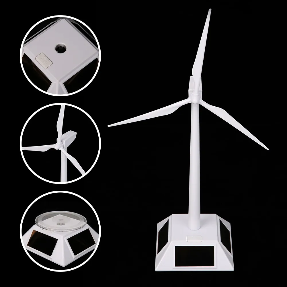 

ABS Plastics Windmill Desktop Model Solar Powered Wind Turbine Windmills