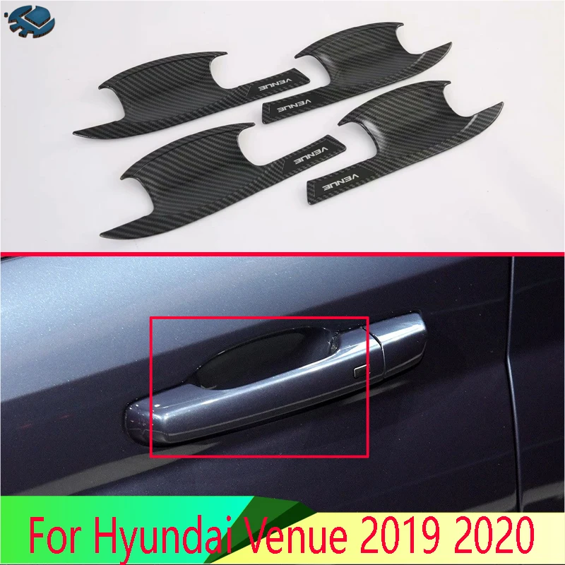 Для hyundai Venue 2019 2020 автомобильные аксессуары из углеродного волокна стильная