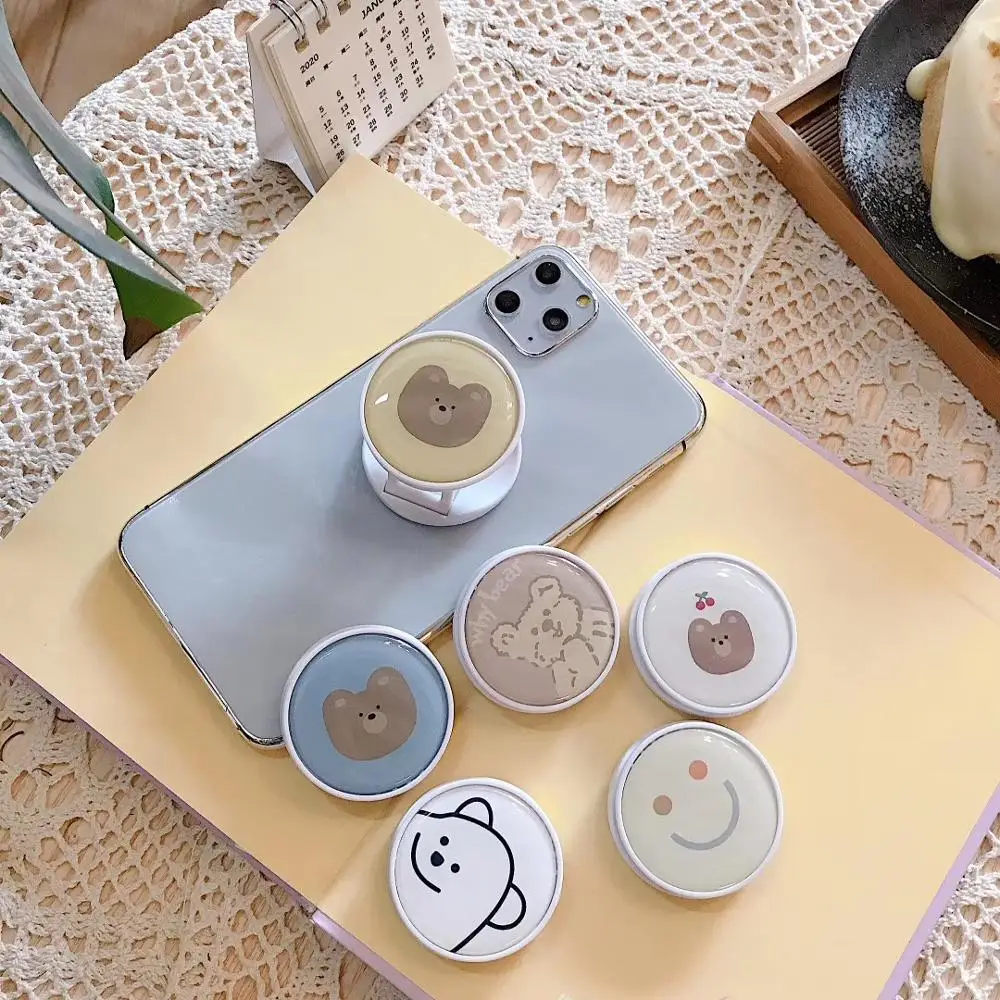 

Glossy Popular Cartoon Expanding Phone Stand Grip Finger Rring Support Anti-Fall Foldable Mobile Phone Holder for iPhone11PRO XS