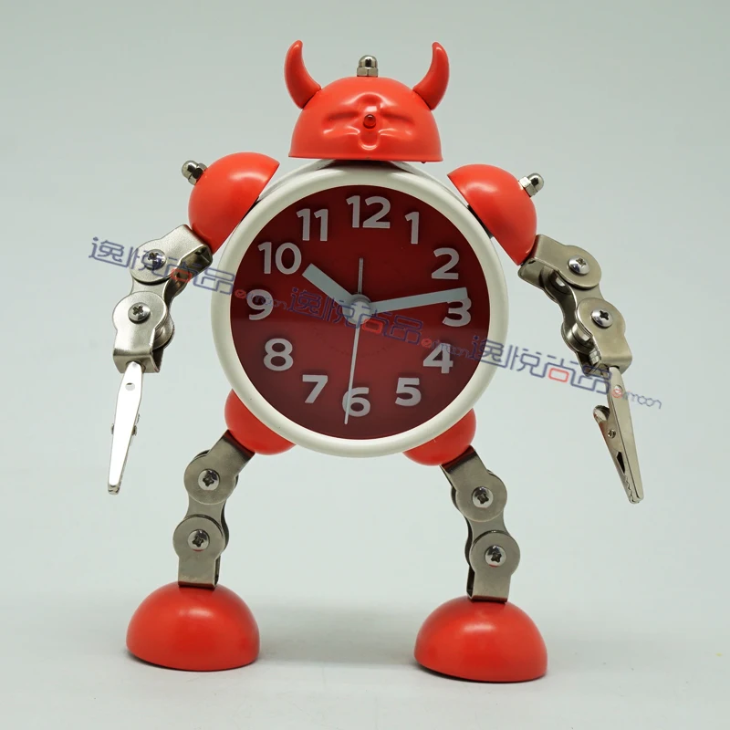 Мультяшный милый робот детский будильник креативный металлический современный
