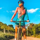 Женский велосипедный комбинезон для триатлона, с длинным рукавом