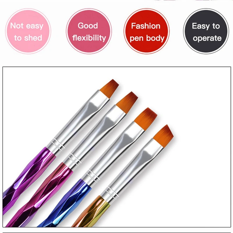 

10pcs Gradient Blue Nail Art Painted Pen Tool Set Crystal Nail Phototherapy Pen Pull Line Carved Drawing Nail Manicure Brushes