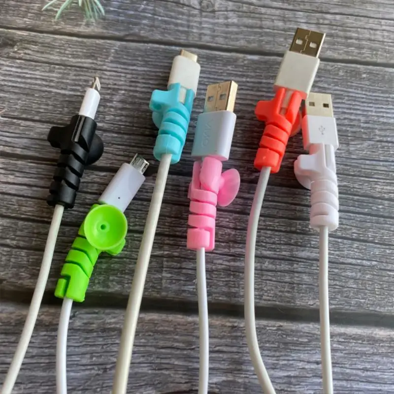 

Suction Cup Charging Cable Protector For Phone Cable Holder Winder Clip For USB Charger Cord Management Cable Organizer New