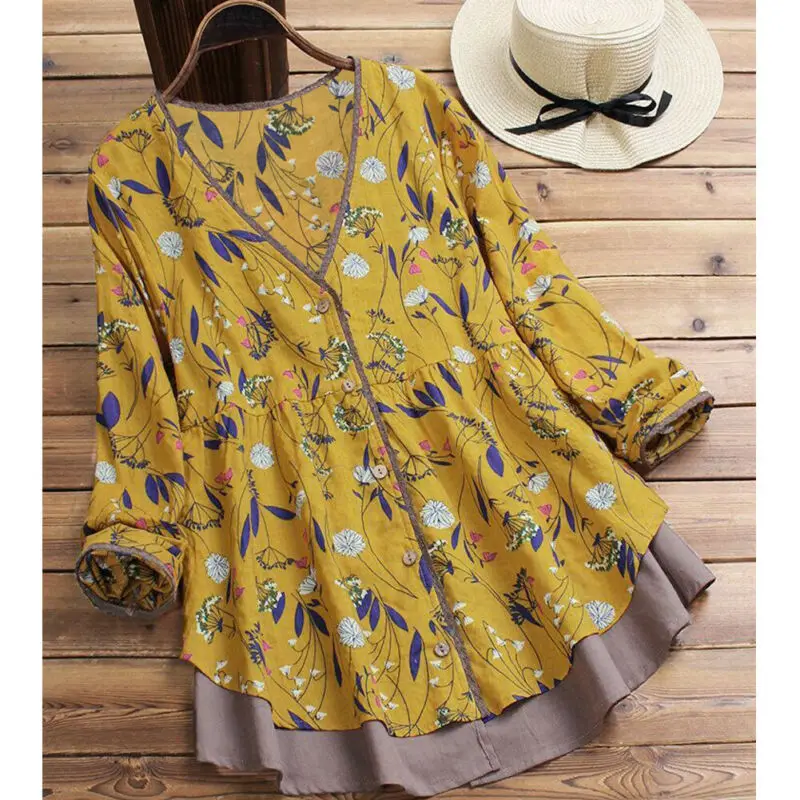 Женская винтажная блузка с длинным рукавом этнический цыганский стиль богемный