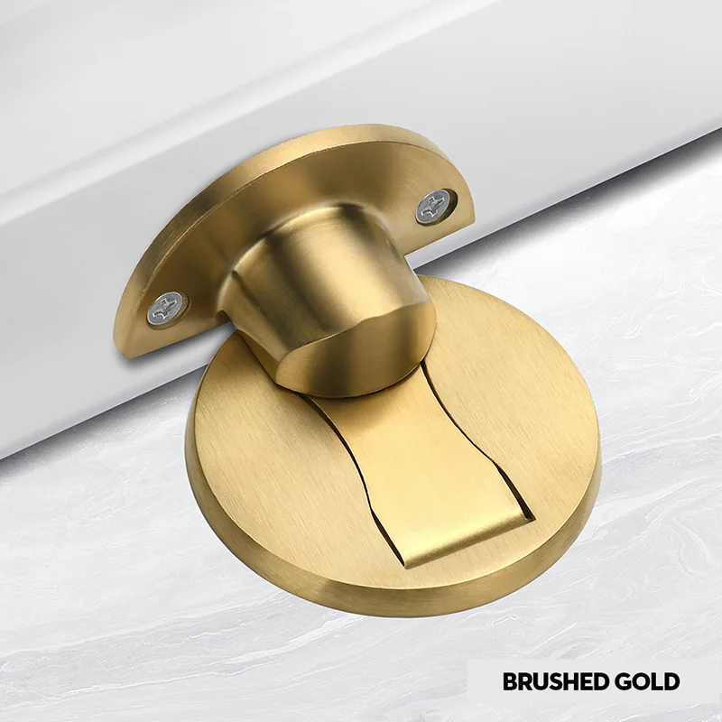 Gold NAIERDI магнитные дверные стопоры 304 из нержавеющей стали, дверные стопоры, магнитные скрытые держатели, ловить пол для туалетной мебели, оборудование - Цвет: Gold
