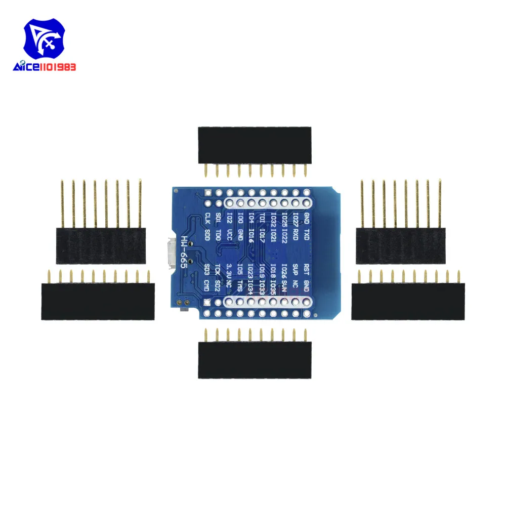 Diymore WeMos D1 мини ESP8266 ESP32 ESP-WROOM-32 WI-FI Bluetooth модуль CP2104 макетная плата с булавки для Arduino