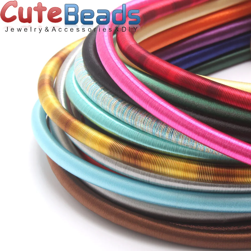 8 мм 46 см искусственный шелк красочный шнур полый резиновый DIY ожерелье браслет
