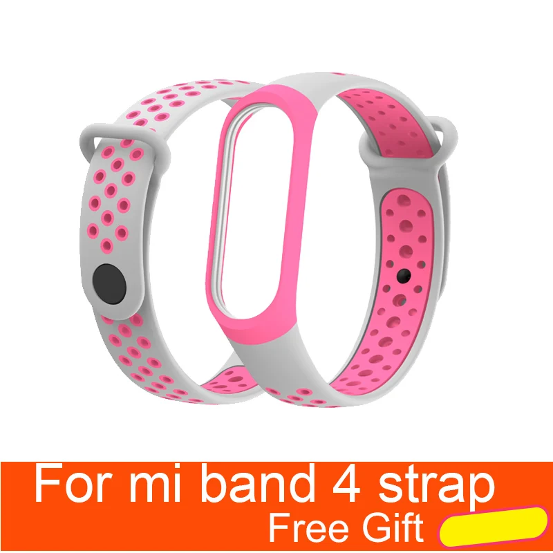 Спортивный ремешок для xiaomi Mi Band 4 Цветной силиконовый браслет Xiaomi mi band смарт
