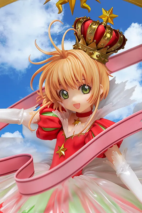 Японская аниме карточка каптор Сакура 15 лет на годовщину Kinomoto Sakura Crown масштаб 1/7