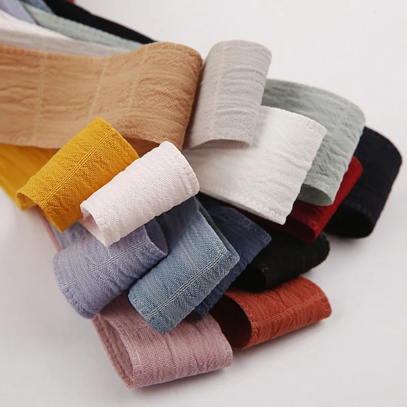 

Plaid Cotton Linen Ribbons To Make Bows HeadBands 10 16 25 38mm 50Yards DIY Wedding Floral Wrapping Packing Solid Color Tapes