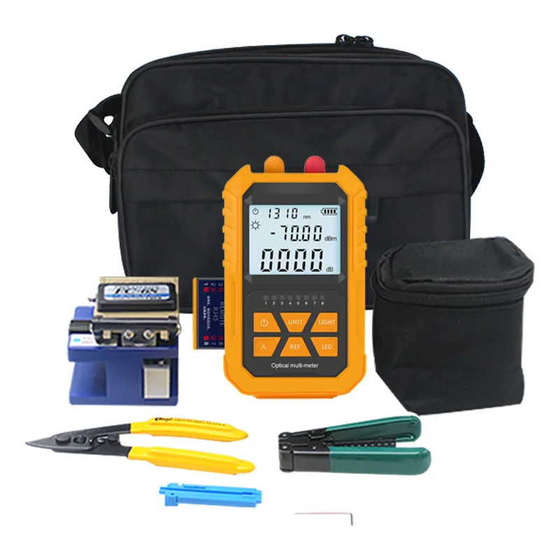 Fiber optic FTTH  Tool kit fiber Cleaver FC-6S Mini Optical Power Meter Visual Fault Locator 5MW 15MW Wire Stripper miller clamp