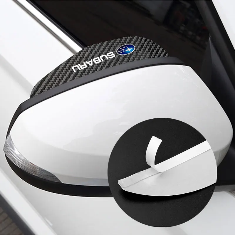 2 шт. автомобильные чехлы для зеркала заднего вида из углеродного волокна Subaru