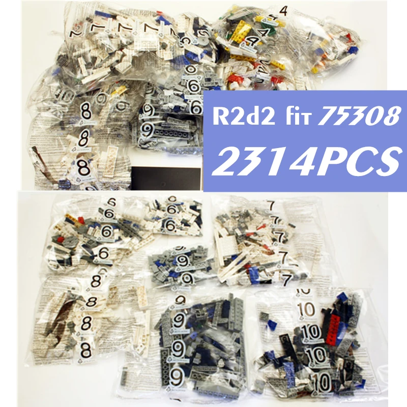 

2314pcs Robot Star Space Wars R2d2 Bb8 Model R2-d2 Figures Building Block Bricks Toy Kid Or Boyfriend Birthday Gift NO BOX