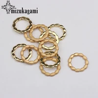 19mm 6pcslot zinc alloy round jump ring charms golden metal charms pendant connector diy earrings accessories