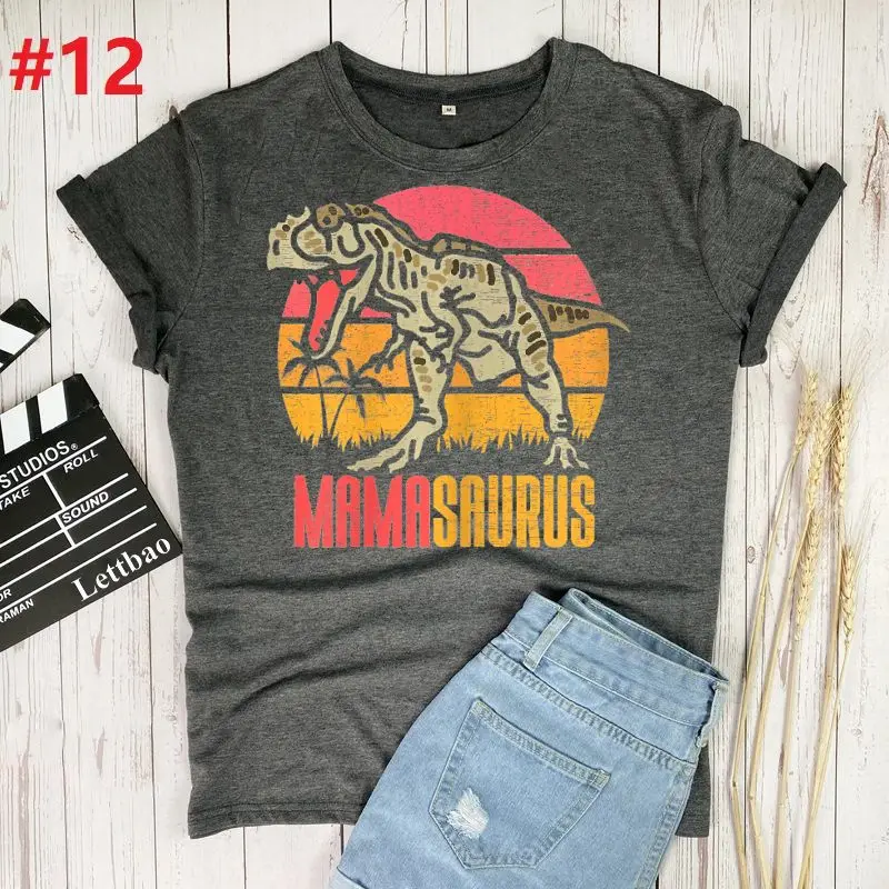 

Футболка Mamasaurus с изображением мамы динозавра для мужчин и женщин, топ с графическим рисунком, рубашка в стиле панк, уличная одежда для мужчин и женщин
