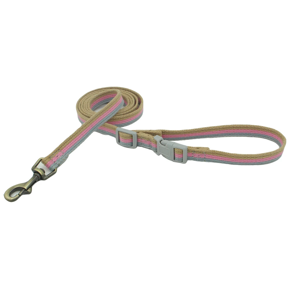 Ошейник для собак и кошек толстый холщовый регулируемый поводок щенков