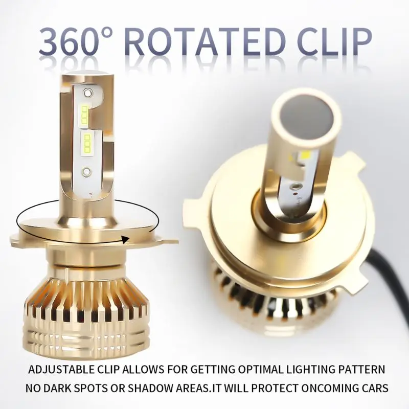 

1Pair Car Headlights LED H4 H7 H11 Lights Bulbs 12000LM DC9-30V Auto Fog Lamp U1JF