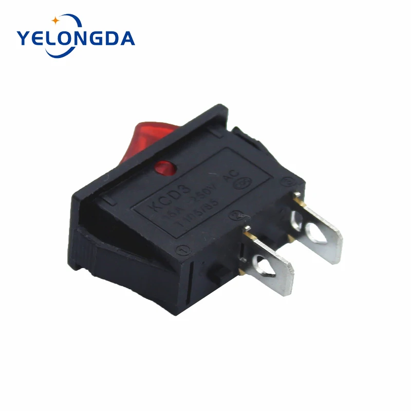 

1pcs KCD3 Rocker Switch 2 Position 3Pins Electrical equipment With Light Power Switch 16A 250V / 20A 125V AC ON-OFF ON-OFF-ON