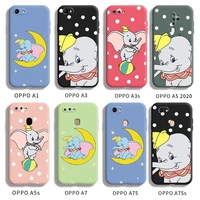for oppo a1 a3 a3s a5 2020 a5s a7 a75 a75s case with cute elephant pattern back cover silica gel casing