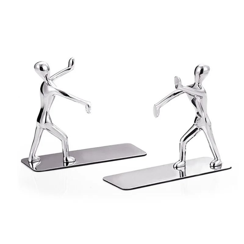 1 Pair Book Holder Humanoid Figure Non-Skid Art Desk Organizer Bookshelf Office Accessories Study Decoration |