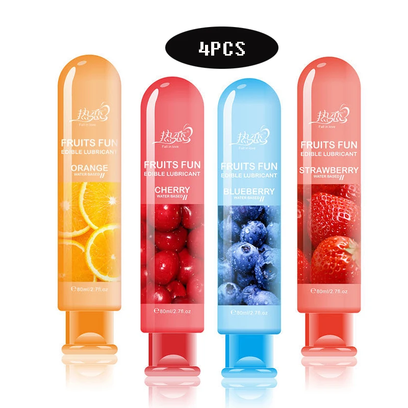 4 шт. лубрикант со вкусом клубники для мужчин женщин пар интимный анальный