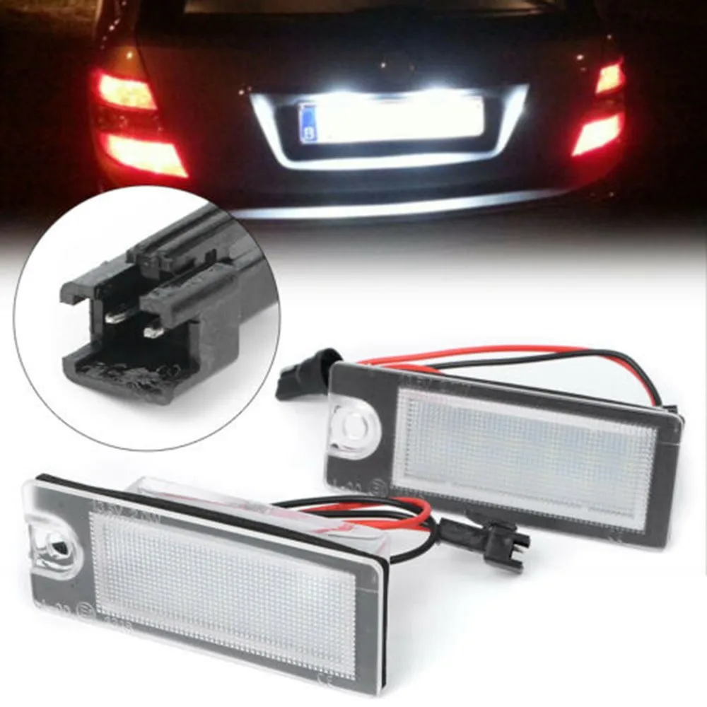 

2x LED License Plate Number Light Lamp For V70/CX70/S60/S80/XC90 New 76*30*19mm Car License Plate Lights
