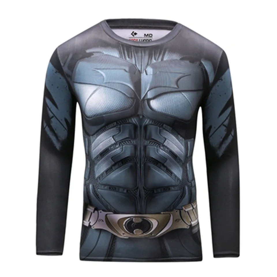 Bjj Rashguard Мужская футболка для смешанных боевых искусств 3D Капитан Америка Муай