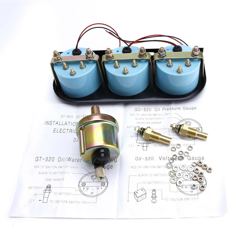 2 '཰ мм 3 в 1 измеритель температуры воды масла датчик давления тройной