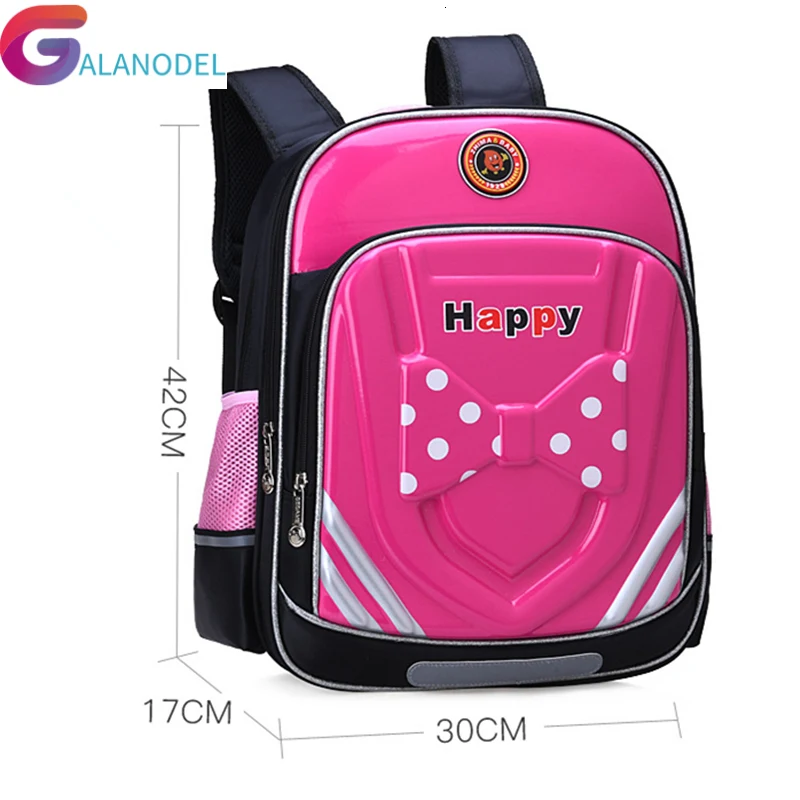 

and waterproof nylon school backpack for boys High-quality girls Fashion dot bow girl backpacks kids book bag mochila infantil
