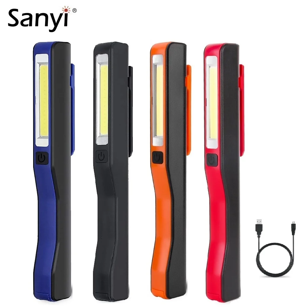 

COB-светодиодный фонарь с зарядкой от USB, мощный магнитный рабочий светильник с поворотным крючком, фонарь для кемпинга, осмотровая лампа