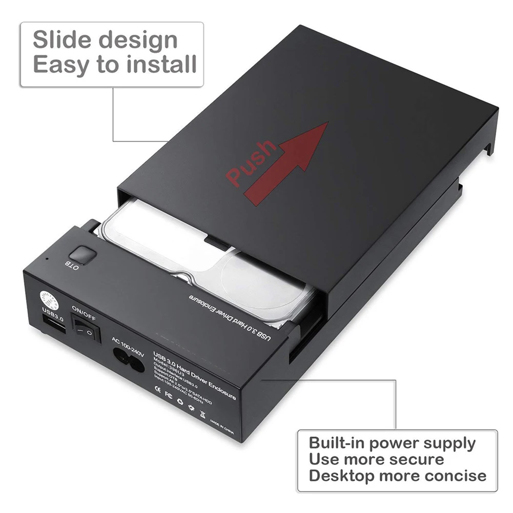 396u3 external hard drive enclosure 3 5 inch usb 3 0 to sata iii lay flat hard drive docking station for 2 5 3 5 inch hdd ssd free global shipping