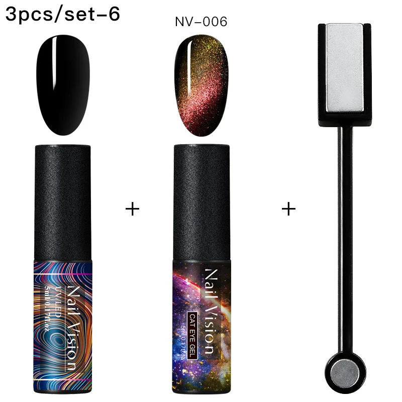 Nail Vision 5 мл Гель-лак для ногтей с эффектом «кошачий глаз» лак Хамелеон для использования с магнитом УФ Гель-лак для ногтей Фиолетовый Синий замочить от УФ светодиодный Гель-лак для ногтей - Цвет: EEZH07368