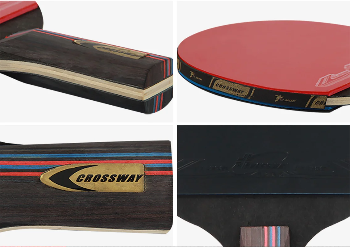 

CROSSWAY Ping Pong Racket 3 Star Tyro Adult Club Training Super Powerfull Table Tennis Ping Pong Paddle with Killer Spin Case