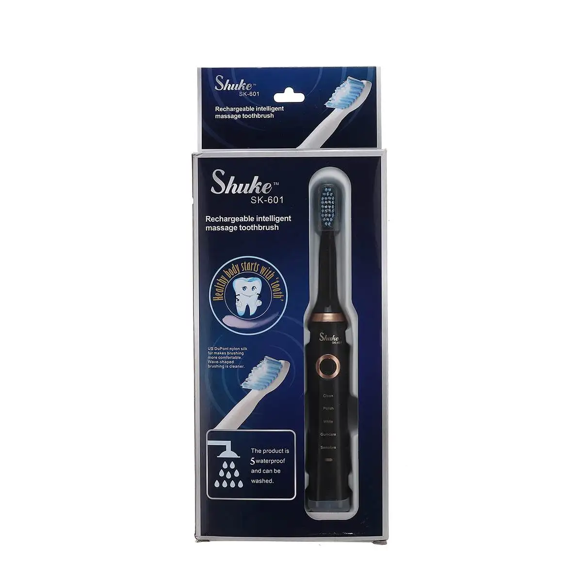 

Sonic Electric Toothbrush Adult Timer Brush 5 Mode USB Charger Rechargeable Tooth Brushes with 3Pcs Replacement Heads Set Gifts