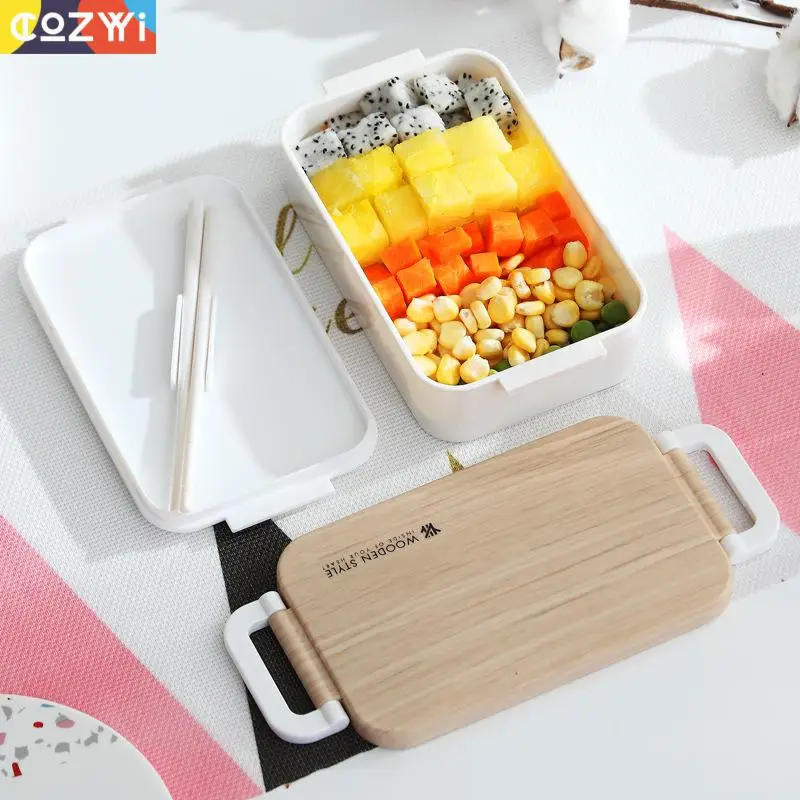 Прямоугольный Ланчбокс в европейском стиле однослойная деревянная Кепка с