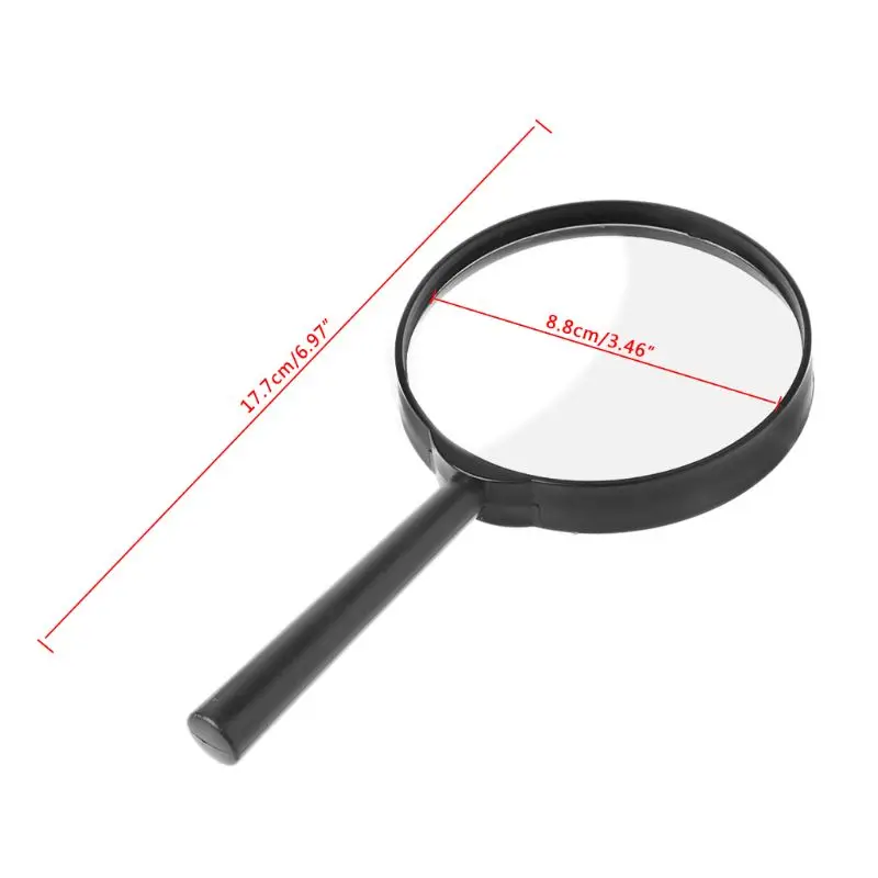 

90mm Handheld Magnifier 5X Reading Map spaper Magnifying Glass Jewelry Loupe