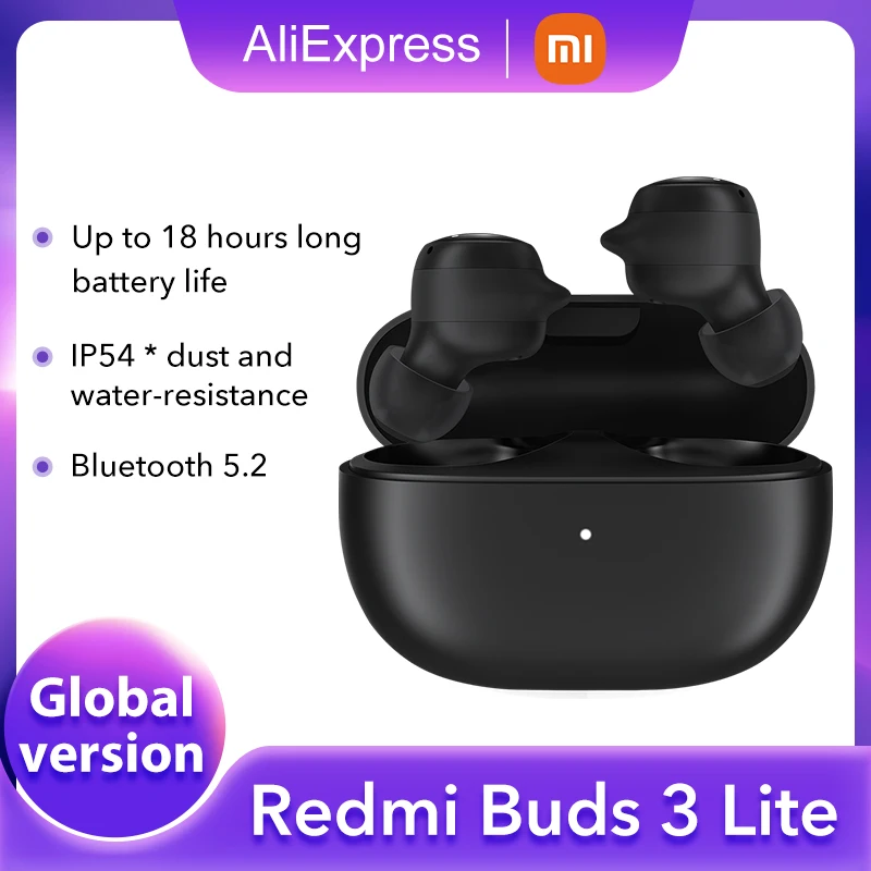 

Global version Xiaomi Redmi Buds 3 Lite Wireless headphones Bluetooth 5.2 Earphones TWS true wireless headset Touch Control