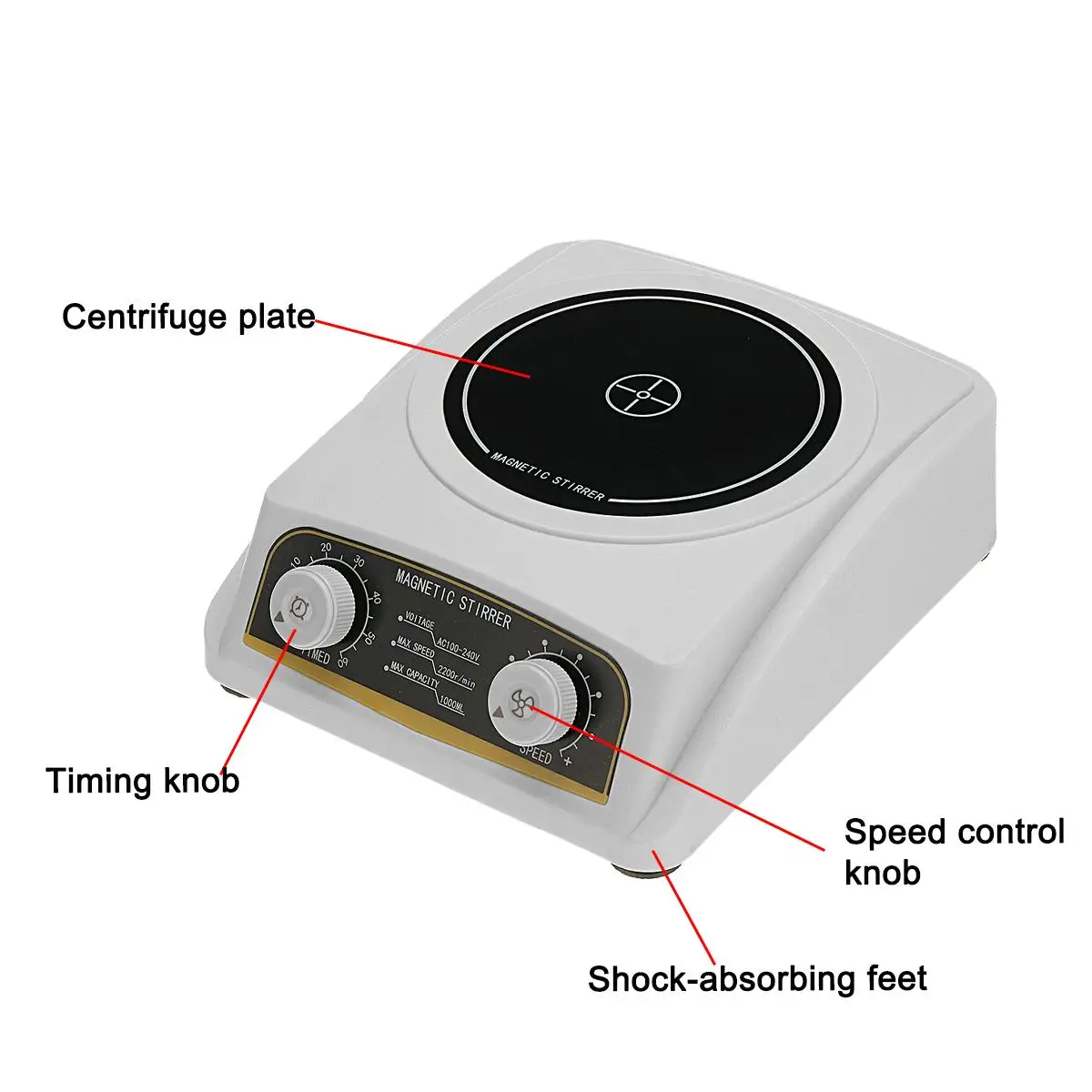 Магнитная мешалка 3000W 2200 магнитная с максимальной емкостью перемешивания 1000 мл