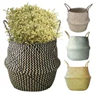Хранение Корзины для грязного белья корзины для водорослей висит плетеная ротанговая цветочный горшок игрушка домашний горшок Panier лозы ящик для хранения Cestas De Mimbre