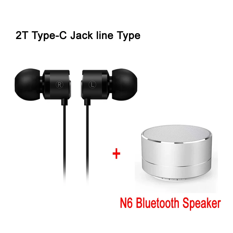 2T n N6 Speaker Оригинально защитное стекло Тип-C наушники-пули OnePlus пули 2T наушники-вкладыши гарнитура с удаленный микрофон для мобильного телефона OnePlus 6T для мобильного телефона - Цвет: 2T n N6 Speaker