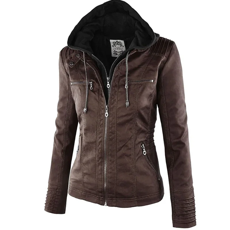 

2022 Winter Faux Leather Jacket Casual Women Basic Coats Plus Size 7XL Ladies Basic Jackets Waterproof Windproof Coats Female 50
